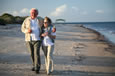 Couple walking on a beach